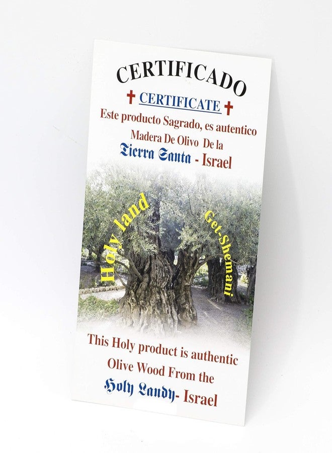صليب القدس المصنوع يدويًا من خشب الزيتون، صليب القدس المسيحي المصنوع يدويًا في بيت لحم (8.3 بوصة / 21 سم) - Image 2