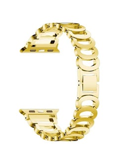 HuHa HuHa Band C-type Diamond Steel Watch Band For Apple Watch Ultra 2 49mm / Apple Watch Ultra 49mm | Series 8 | 7 45mm | SE 2 | 6 | SE | 5 | 4 44mm | 3 | 2 | 1 42mm Gold  - Image 1