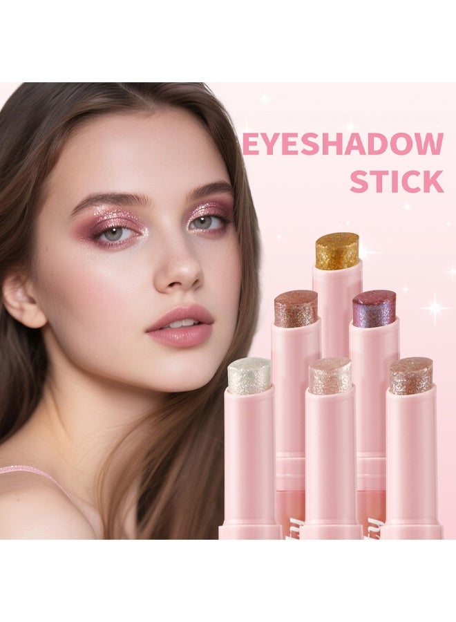 OLAUTY Multifunctional Water-Glow Jelly Eyeshadow Stick - Glittery Fine-Shimmer Waterproof Long-Wear Makeup Resistant #03 - Image 3