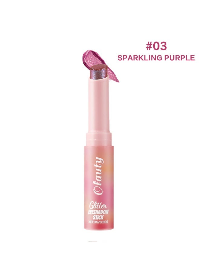 OLAUTY Multifunctional Water-Glow Jelly Eyeshadow Stick - Glittery Fine-Shimmer Waterproof Long-Wear Makeup Resistant #03 - Image 2