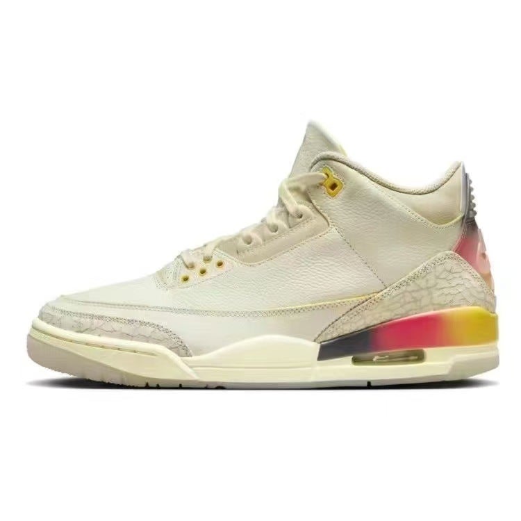 Putian shoes aj3 men''s and women''s basketball shoes black warrior Joe 3 Fujiwara Hao black gold sports casual shoes source factory - Image 3