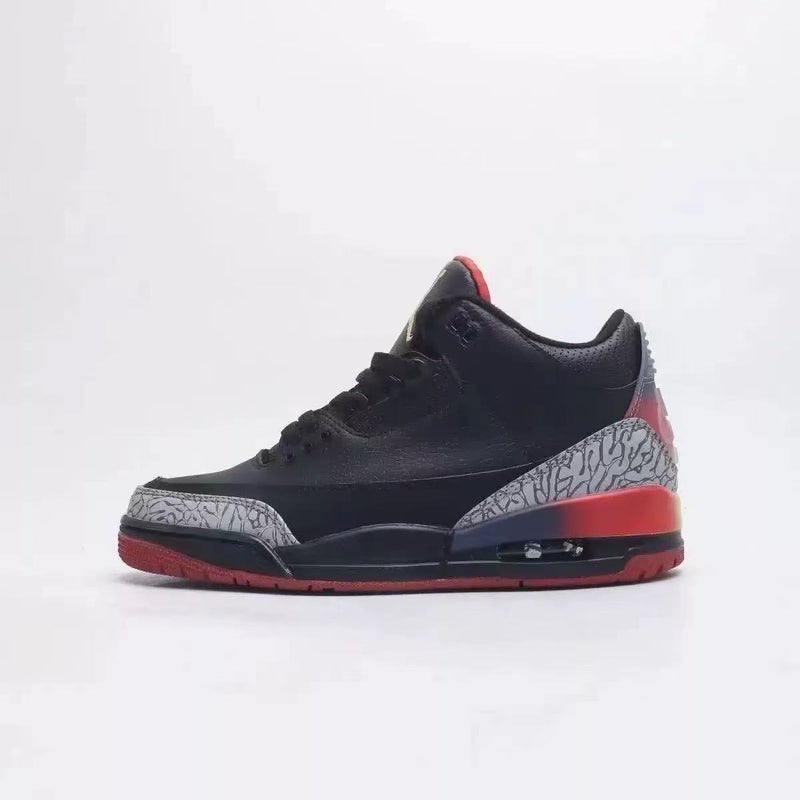Putian shoes aj3 men''s and women''s basketball shoes black warrior Joe 3 Fujiwara Hao black gold sports casual shoes source factory - Image 1