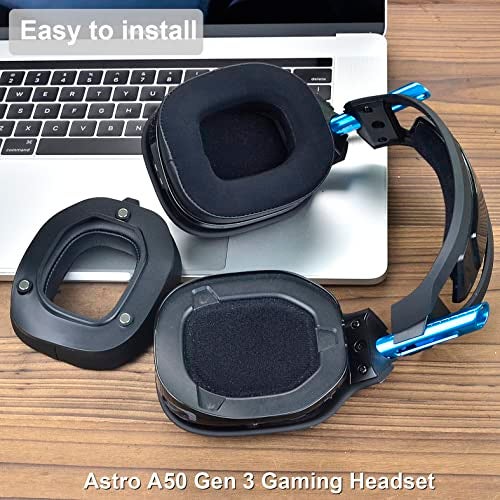 defean A50 Gen 3 Mod Kit - defean Replacement Earpads and Headband Compatible with Astro A50 Gen 3 Headset,Ear Cushions, Upgrade High-Density Noise Cancelling Foam, Added Thickness (Black Silky Cool Fabric) - Image 4