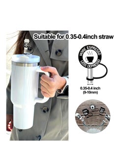 Excefore Coffee Theme Straw Covers, Decorative Straw Caps, Reusable Straw Toppers, Party Straw Accessories, Drink Straw Dust Cap, Universal Straw Sleeve, for Straws With a Diameter of 7-8mm 20Pcs  - Image 2