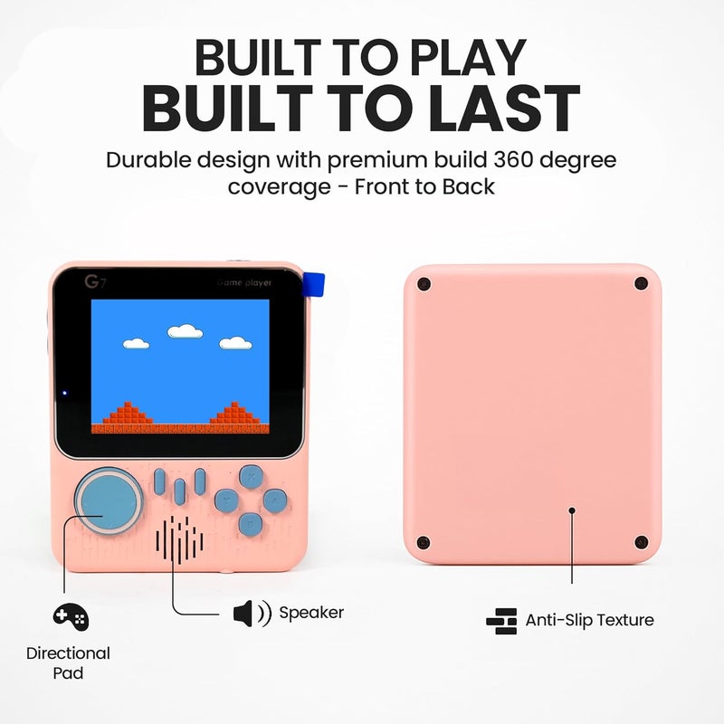 VikriDa G7 Retro 3.5-Inch LCD Color Screen Handheld Game with Gamepad Support Console Mini Ultra-Thin 666 Built-in Games Player Gift for Kids - Multicolor - Image 4
