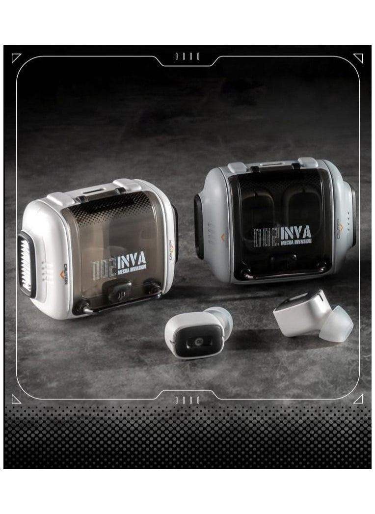 INVA - INVA-Q Wireless Earbuds Bluetooth 5.3 Gaming Headphones ENC Noise Reduction - Gray - Image 1