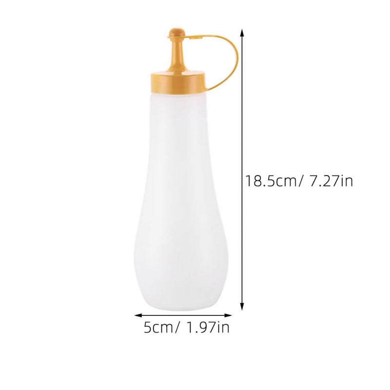 6pcs Food Grade Plastic Squeeze Bottles 250ml for Ketchup Mustard Sauce - Image 3