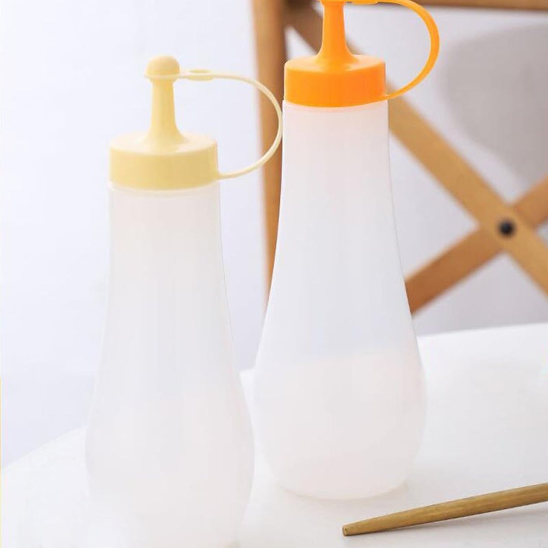 6pcs Food Grade Plastic Squeeze Bottles 250ml for Ketchup Mustard Sauce - Image 4