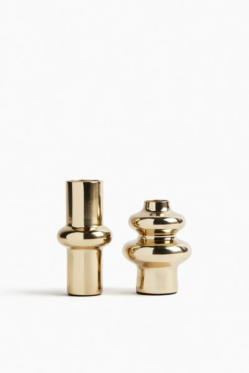 H&M 2-pack mini metal vases