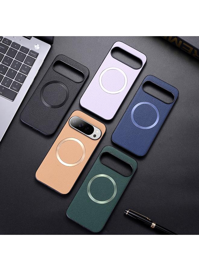 S-TOP Case For Google Pixel 9 Pro CD Magsafe Magnetic Litchi Texture Phone Case - Image 3