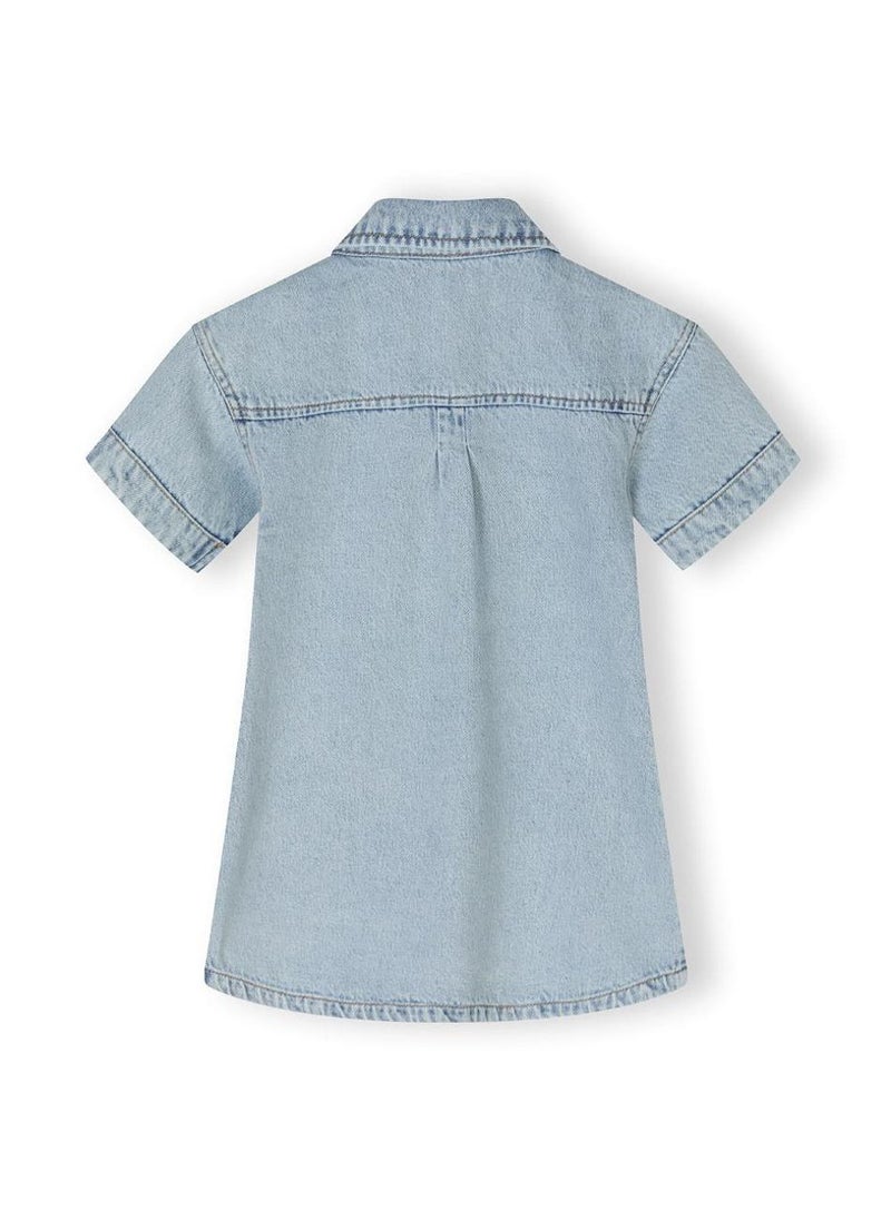 MINOTI Denim Button-Down Dress - Image 3