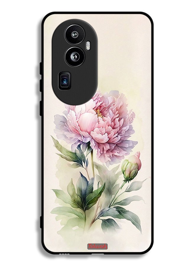 Tolwak Oppo Reno10 Pro (China) Protective Case Cover Watercolor Rose Paint Art - Image 1