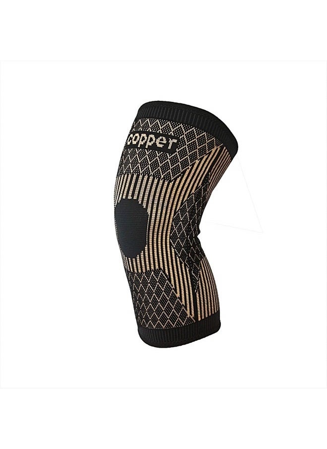 SHENGYADE - Copper Knee Brace -Copper Knee Sleeve Compression For Sports,Workout,Arthritis Pain Relief and Support-Single (L) - Image 1