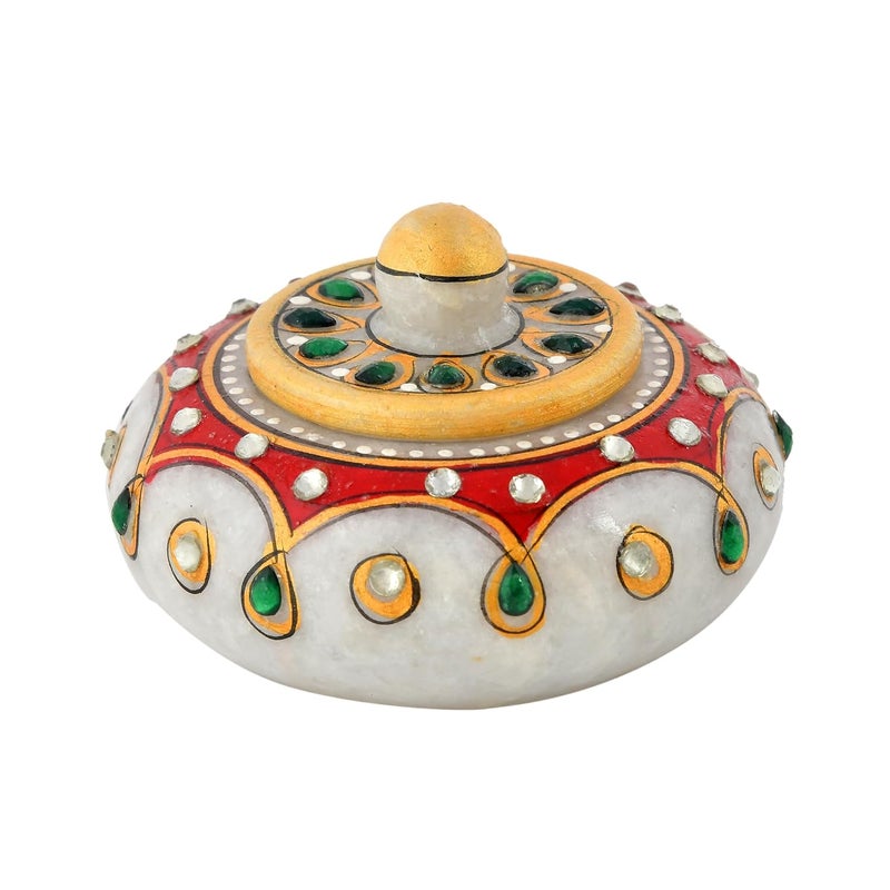 Craftam Marble Sindoor Dani Box for Women – Traditional Handcrafted Kumkum Holder for Gifts, Pooja & Makeup - Image 2