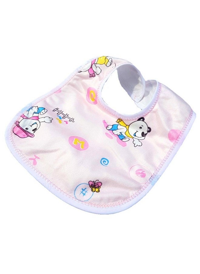 DOMENICO Baby Soft Feeding Bibs/Apron Cute Multi Print|With Tich Button| Waterproof Newborn Baby Bib Set - Pack Of 3  - Image 3