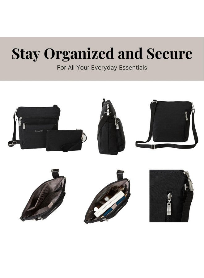 Baggallini womens Pocket With Rfid Crossbody Bags, Black/Sand, One Size US - Image 4