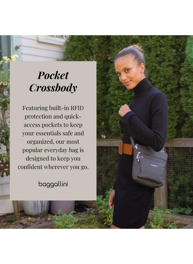 Baggallini womens Pocket With Rfid Crossbody Bags, Black/Sand, One Size US - Image 1