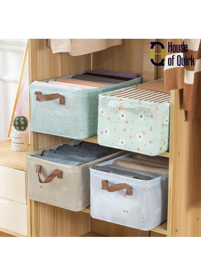 HOUSE OF QUIRK House of Quirk 1pcs Store Wardrobe Organizer For Clothes With Metal Fram Foldable Storage Box, Clothing Storage Boxes For Pants, Shirt, Sweaters, Jeans, Socks (Blue Duck)  - Image 5