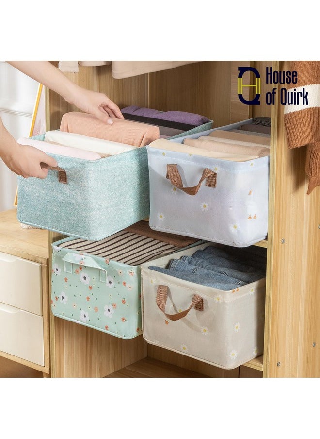 HOUSE OF QUIRK House of Quirk 1pcs Store Wardrobe Organizer For Clothes With Metal Fram Foldable Storage Box, Clothing Storage Boxes For Pants, Shirt, Sweaters, Jeans, Socks (Blue Duck)  - Image 4