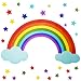 Maydahui Rainbow Cloud Wall Decal Colorful Stars Wall Vinyl Sticker 30 x 42 Inch Removable Peel and Stick Art Mural Decor for Baby Kids Bedroom Nursery Playroom Girls Room - Image 2