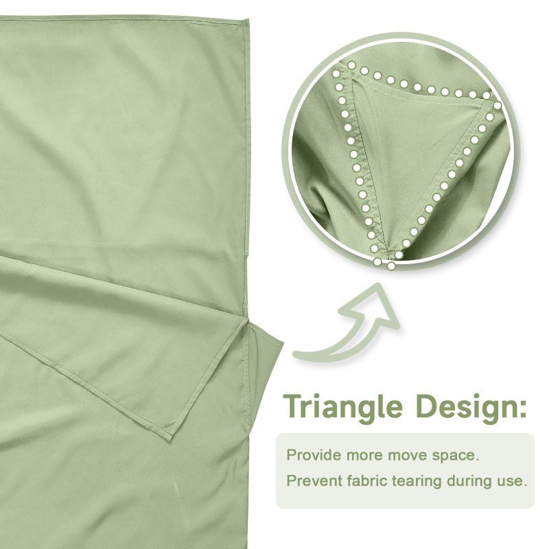 VVAYHUA Sleeping Bag Liner, Self Tan Sleep Sack, Adult Sleep Sack, Two-Way-Zipper Expose Feet Separately, Portable Single Camping Travel Sheets for Hotel,Hostels,Business Trips - Image 2