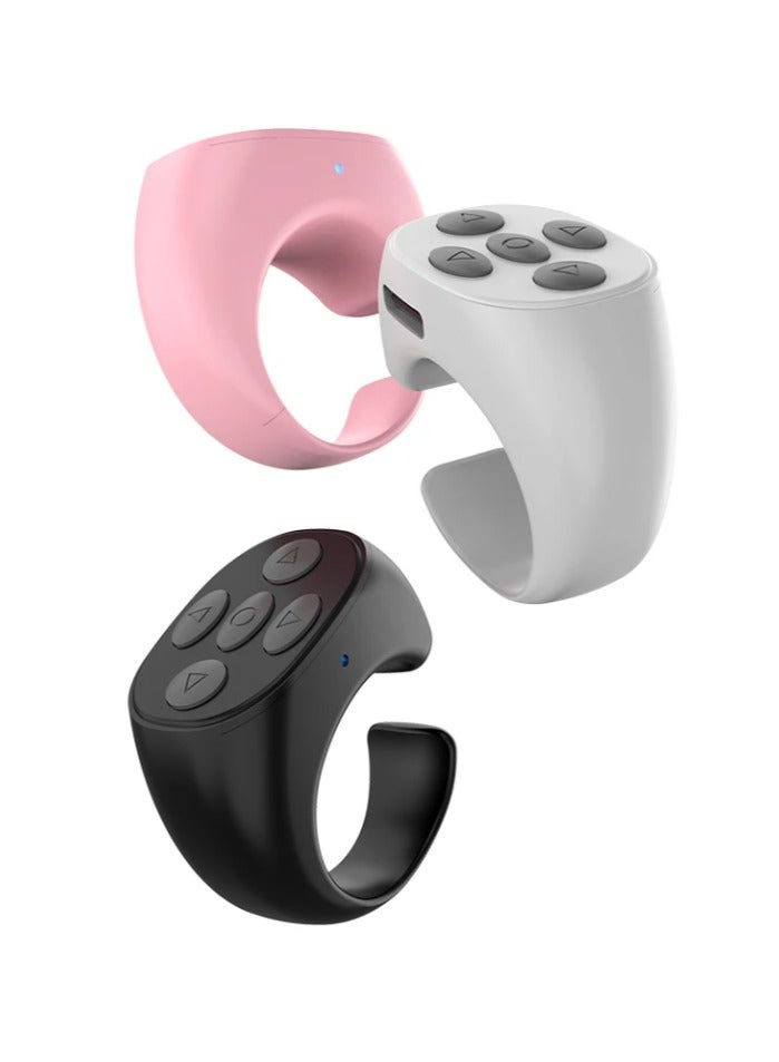 TikTok Rechargeable Scrolling Button Ring – Stylish Bluetooth Remote Ring with Charging Case for iPhone & Android  - Image 1