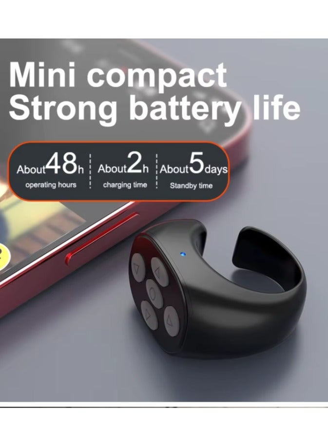 TikTok Rechargeable Scrolling Button Ring – Stylish Bluetooth Remote Ring with Charging Case for iPhone & Android  - Image 2