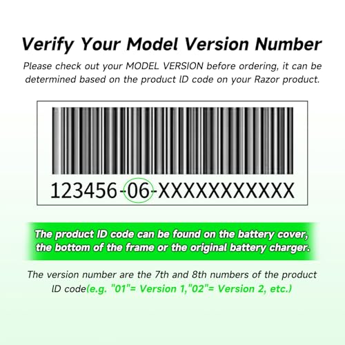 XIKOBY 24V Controller and Throttle Compatible with Razor E200 E300 Electric Scooter MX350 (V33-36) Dirt Bike, Control Module for E200 (V13-23) E300 (V20+) E-Scooter Parts Charger Port Handlebar Grips - Image 5