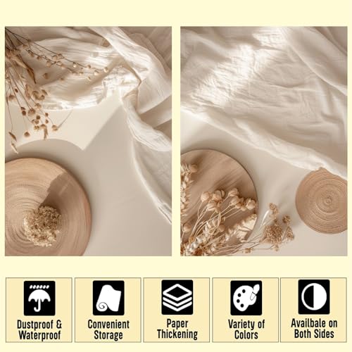 HomeArt Sheet 2 in 1 Product Photography Backdrop 3D Flat Lay Tabletop Double-Sided 20x29 Photo Background PVC Wrinkle Free for Small Products Food, Cosmetics Shoot (Combo 22) - Image 2