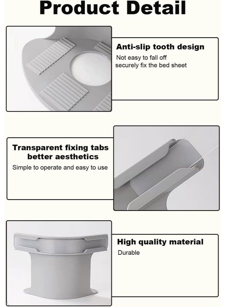 4-piece bed sheet fasteners, bed sheet locking clips, to secure bed sheets at all four corners, keep bed sheets organized, bed sheet holders, fit all mattress sizes, bed sheet maintenance tools - Image 2