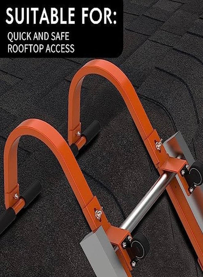 Foozet Roof Ladder Hook, 2 Pack Ladder Stabilizer, Heavy Duty Steel 500 Lbs Weight Ratin, Roof Ridge Extension with Wheel for Safe and Easy Access - Image 3