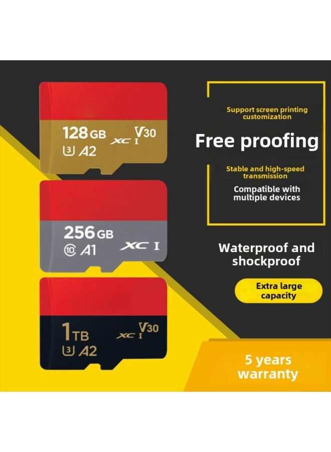 Memory Card 32G HD Recorder Surveillance Video High-speed Mobile Phone Card Sd16g Flash Card 64gtf Card 8g-Capacity:256G - Image 1