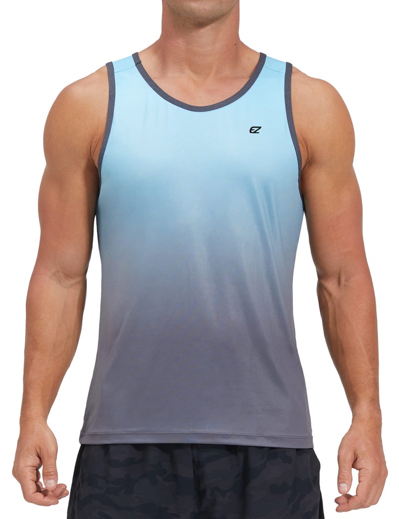 EZRUN Men's Tank Tops Quick Dry Workout Swim Beach Shirts Sleeveless Shirts for Bodybuilding Gym Fitness Training - Image 1