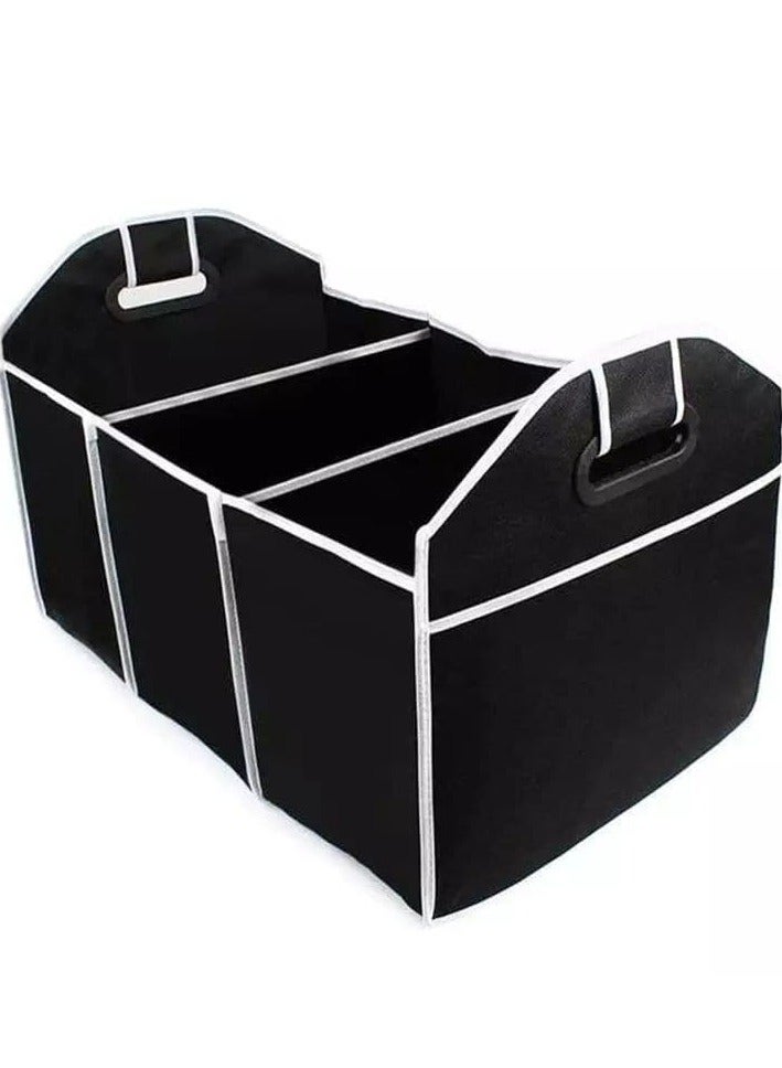 Generic Car Trunk Organizer for All Vehicle Types - 3 Compartment Foldable Storage Box, Ideal for Road Trips - Image 3