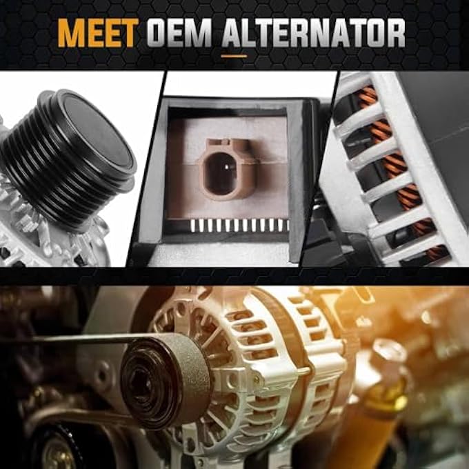 ILONPA New Alternator Replacement Compatible with Acura TLX 2.4L 2015-2020, ILX 2.4L 2016-2022, for Honda CR-V 2.4L 2015-2019 Replace 400-52475R, A6504S, 21154, 210-0809, 104211-3470 - Image 3