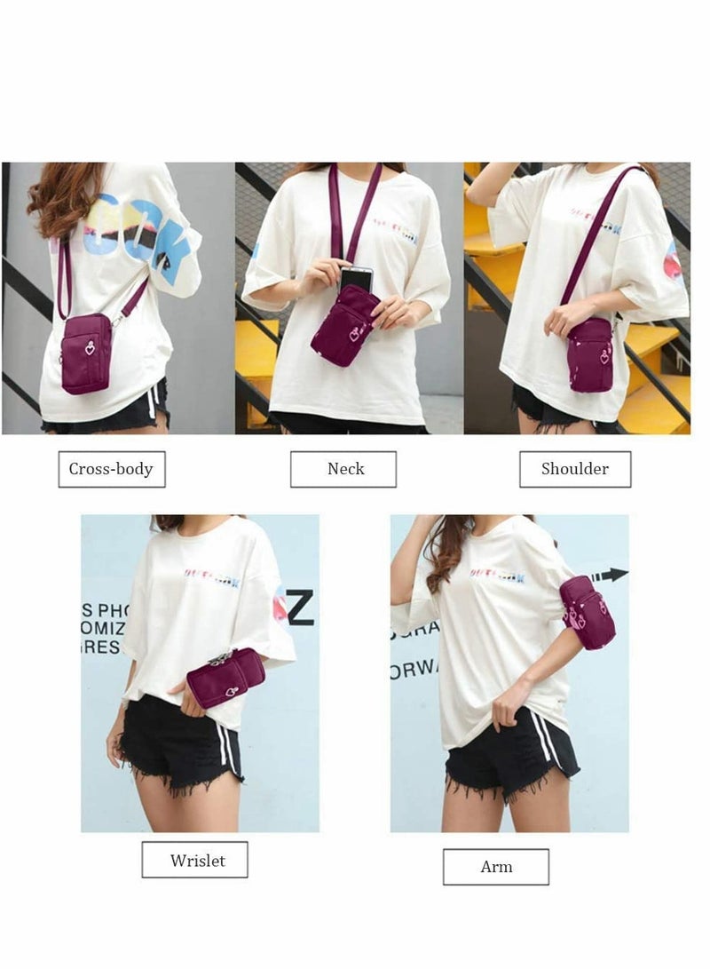 Excefore Sports Armband Outdoor Sweat-proof Running Armbag Cross-body Shoulder Casual Wallet Purse Fitness Cell Phone Bag Key Holder - Image 3