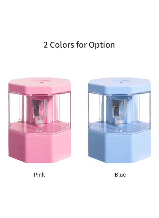NIBEMINENT Portable Electric Pencil Sharpener Pink - Image 4