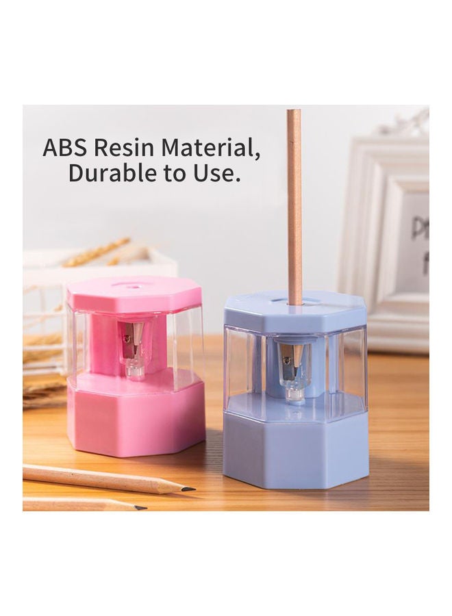NIBEMINENT Portable Electric Pencil Sharpener Pink - Image 2