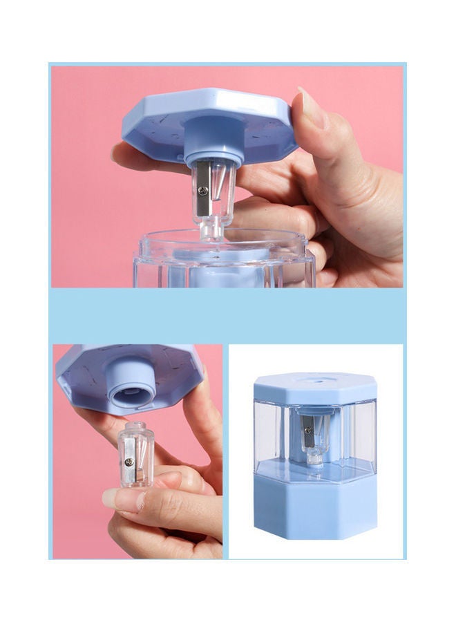 NIBEMINENT Portable Electric Pencil Sharpener Pink - Image 3