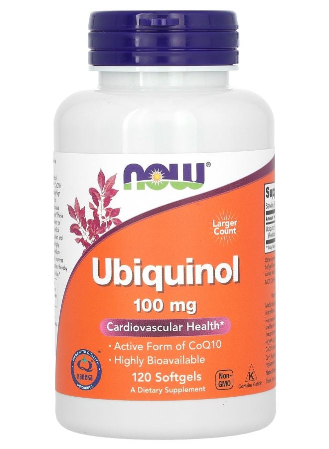 now Ubiquinol 100 mg 120 Softgels