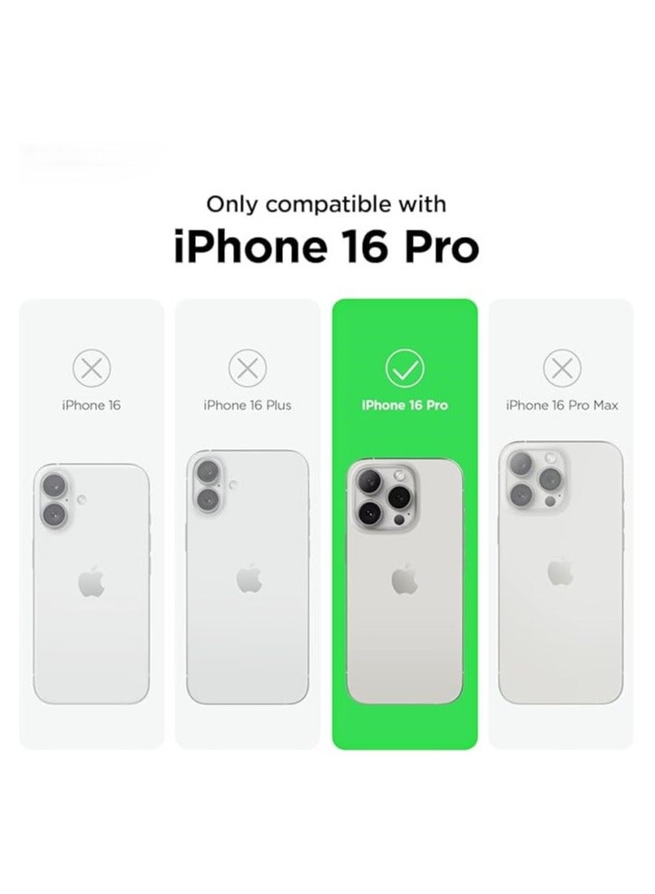 أكاليكس جراب سيليكون متوافق مع iPhone 16 Pro، جراب هاتف واقٍ من السيليكون السائل النحيف المكون من 3 طبقات من المطاط الهلامي الناعم المقاوم للصدمات مع بطانة من مادة TPU (بني) - Image 2