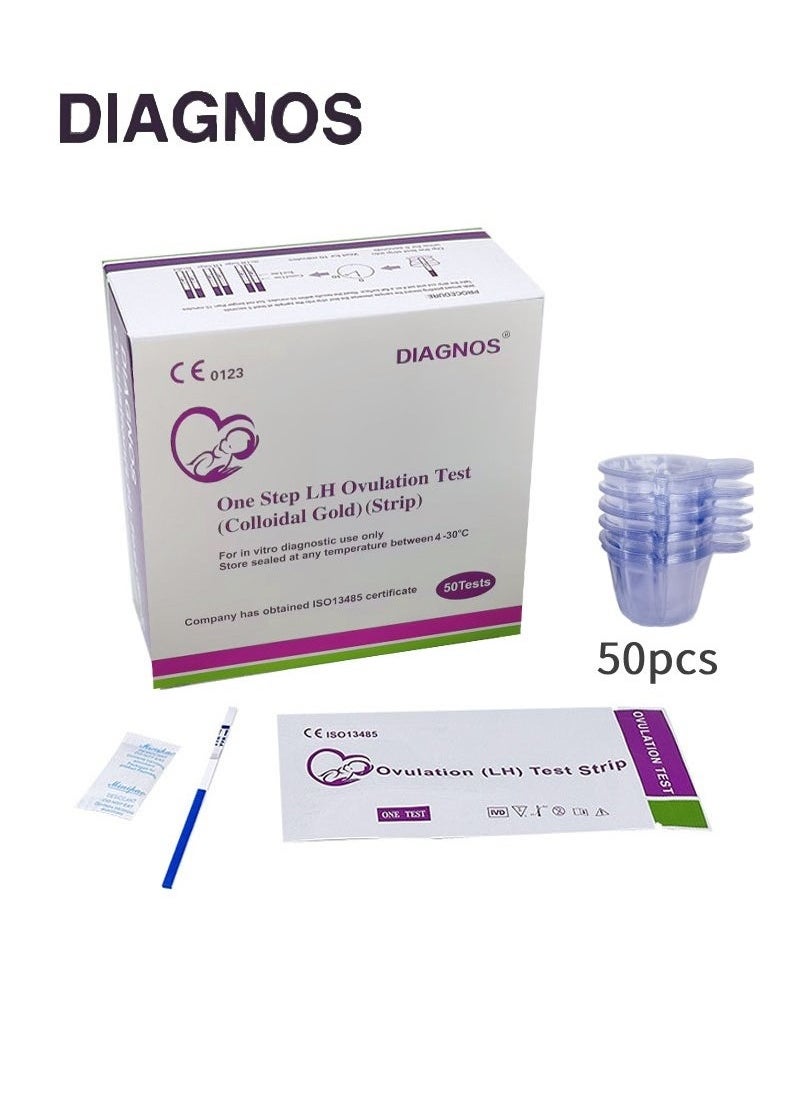 DIAGNOS 50-piece Ovulation Test Paper, Predicts Ovulation Status in the Next 24-48 Hours, Fertility Test Paper  - Image 1