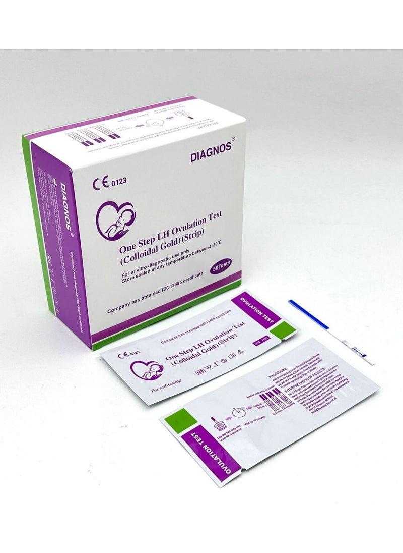 DIAGNOS 50-piece Ovulation Test Paper, Predicts Ovulation Status in the Next 24-48 Hours, Fertility Test Paper  - Image 2