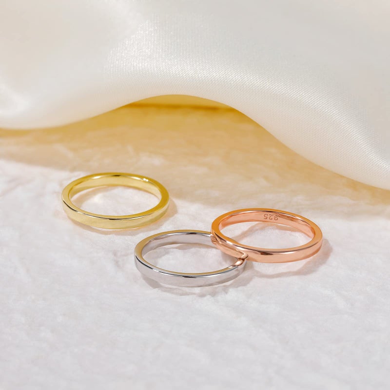 EAMTI 2mm 925 Sterling Silver Ring Thin High Polish Plain Dome Comfort Fit Size 4.5 - Image 3