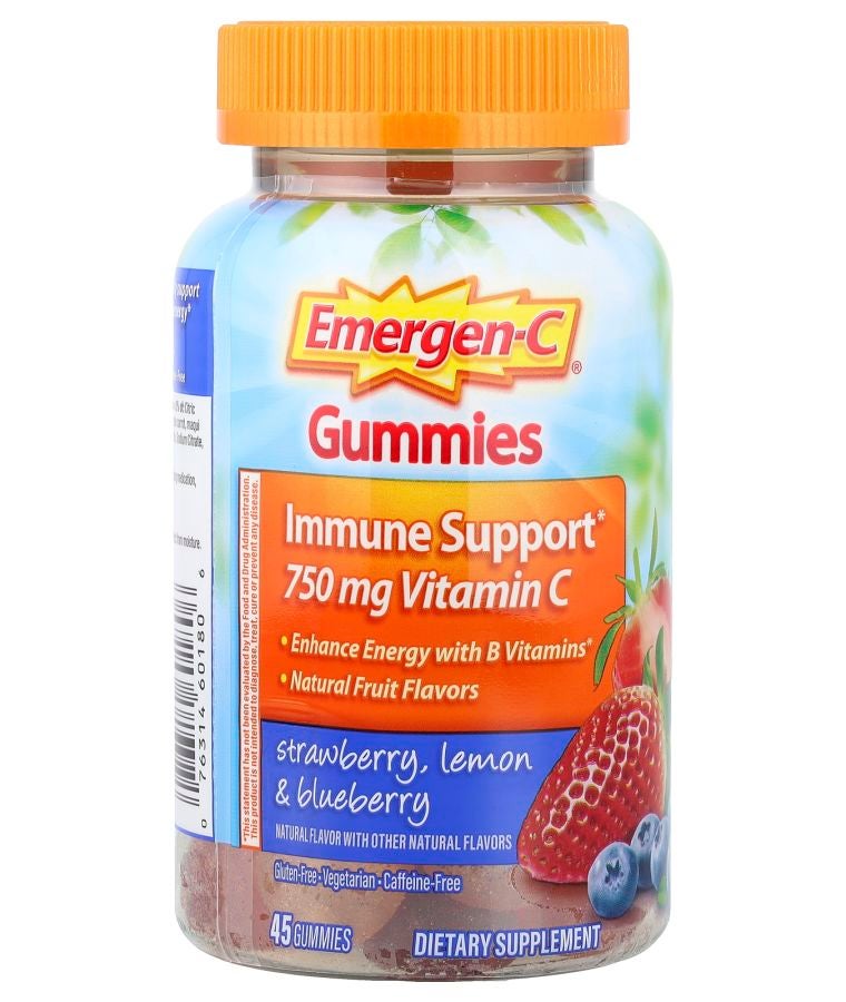 Emergen-C Immune Support Gummies Strawberry Lemon & Blueberry 45 Gummies