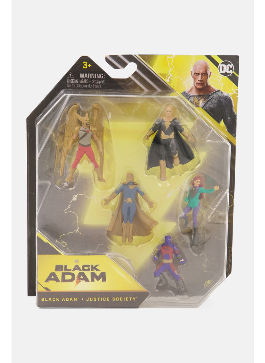 DC Comics Set Of 5 Black Adam With Justice Society Mini Figure, Black Combo  - Image 1