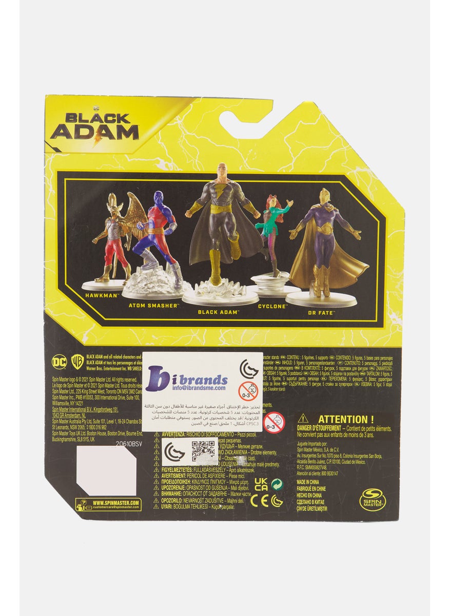 DC Comics Set Of 5 Black Adam With Justice Society Mini Figure, Black Combo  - Image 2