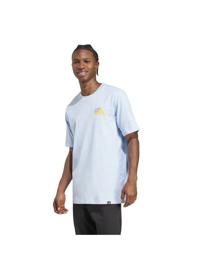 Adidas Adidas M Cheese T Blue Graphic Tee (Short Sleeve) T-Shirts For Men