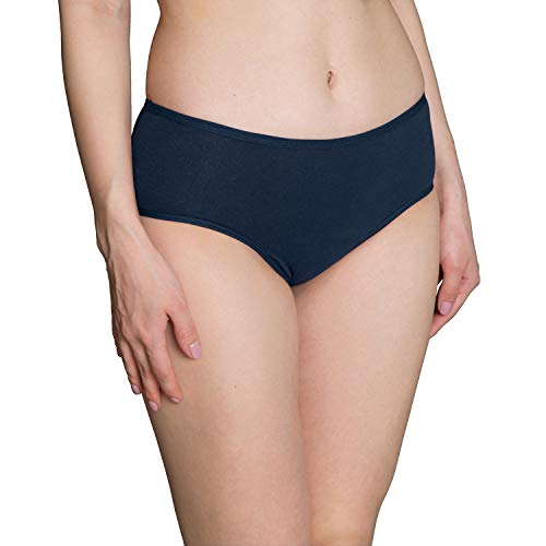 INNERSY Women’s Mid Rise Tagless Plain Color Cotton Hipster Panties 6-Pack (Medium/6(Hip:38-39.5"), Ensign) - Image 2