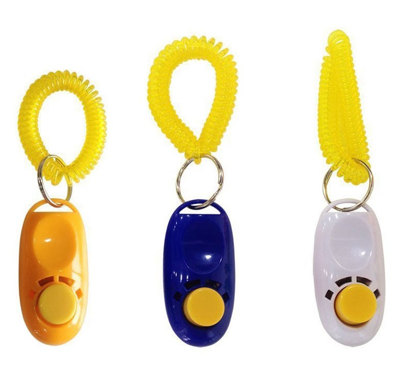 PENTA ANGEL Pet Training Clicker Button Clicker with Wrist Strap, Train Dog, Cat, Horse, Pets for Clicker Training (3 Pack)